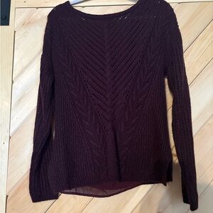 Maurices Deep Burgundy Crew Neck Sweater